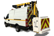Van Hire Wirral - White 3.5T Cherry Picker with 12.5M Reach - Van hire Wirral